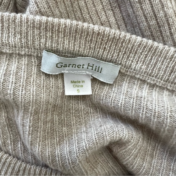 GARNET HILL 100% Cashmere  Knit Sweater Tan Size Small - Picture 3 of 4